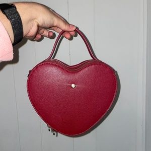 red MMS heart purse